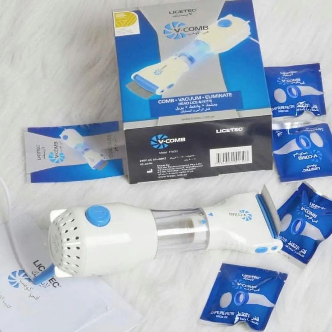 V COMB Peigne Anti Poux Electrique Aspirant