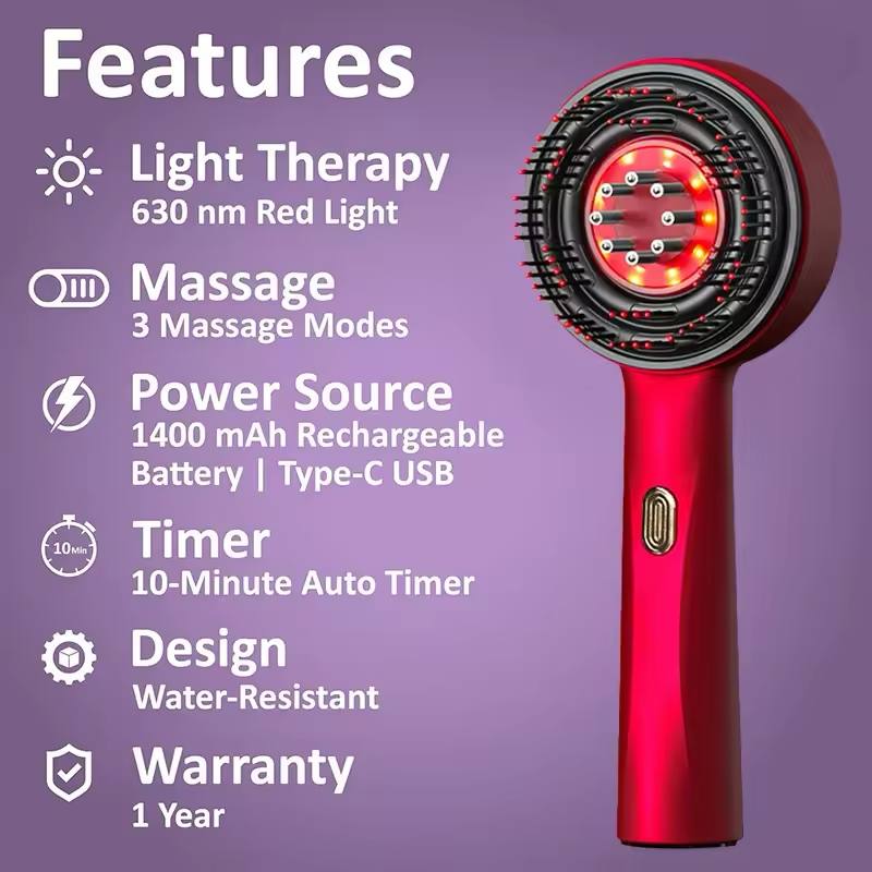 3-in-1 Smart Hair Growth Scalp Massager Comb
