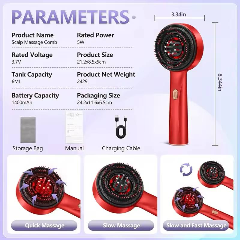3-in-1 Smart Hair Growth Scalp Massager Comb